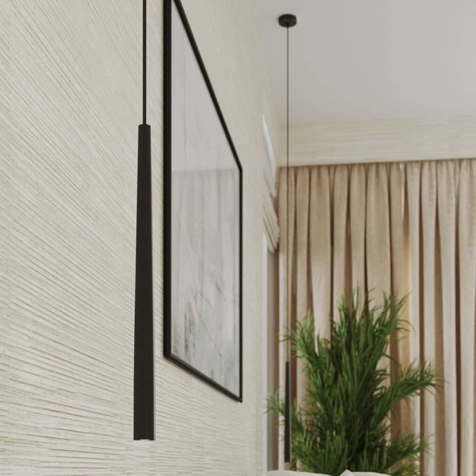 BLISS 3P taklampa svart + 3x LED-lampa G9 4000K Kall 4,5W 460lm