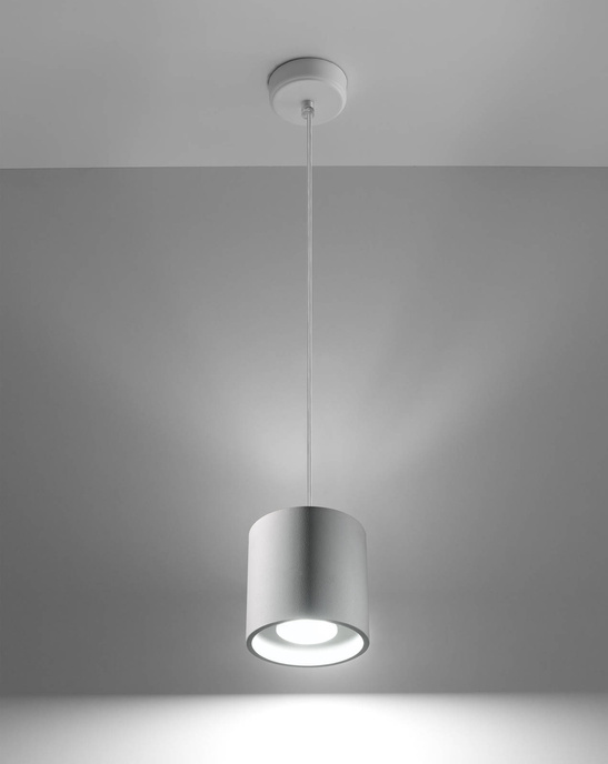 Pendellampa ORBIS 1 vit + 1x LED-lampa GU-10 3000K varm 7W 620lm