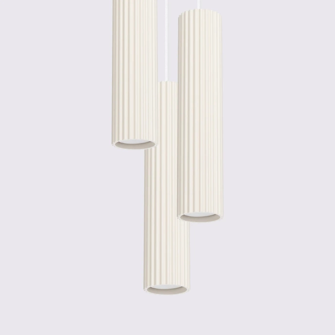 Pendellampa KARBON 3P beige