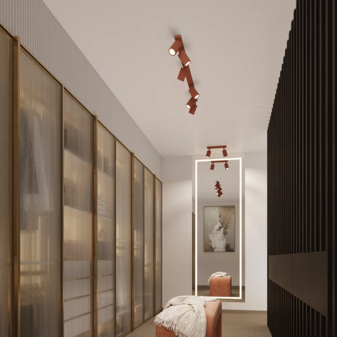 Plafond KARBON 10 ockraröd