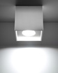 Plafond QUAD 1 vit + 1x LED-lampa GU-10 4000K kall 7W 630lm