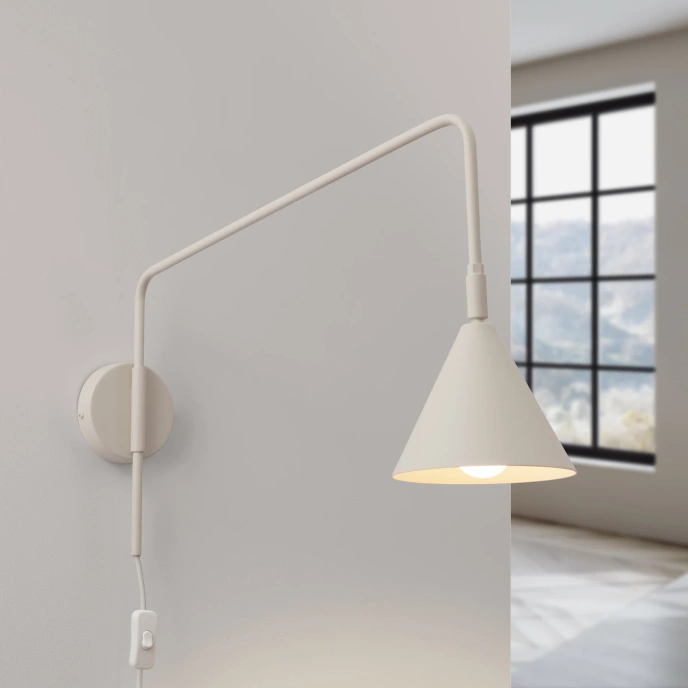 Vägglampa NOX beige