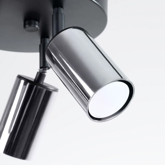 Taklampa WINX 3P svart/krom