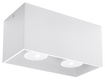 Plafond QUAD MAXI vit + 2x LED-lampa GU-10 3000K varm 7W 620lm