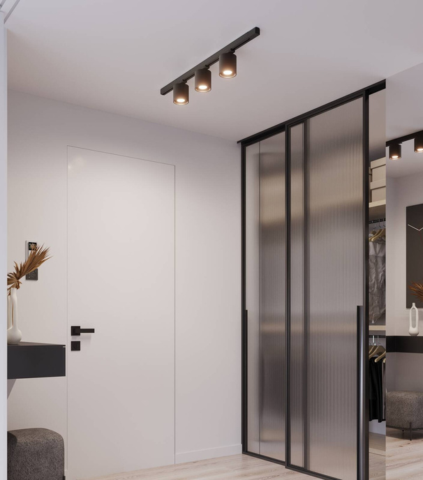 Taklampa, 3 spots, 3-fas strömskenor, ORBIS