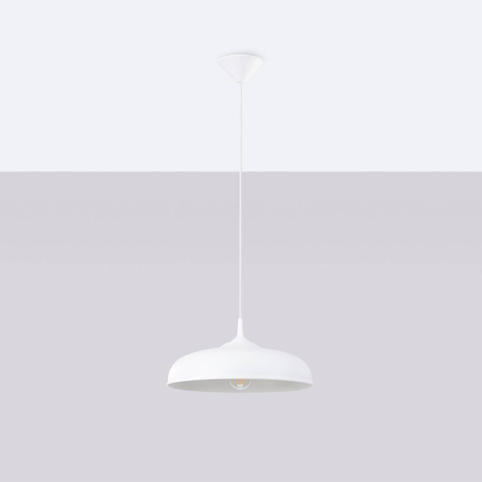 GINA taklampa vit + 1x LED-glödlampa E27 3000K varm 7,5W 620lm
