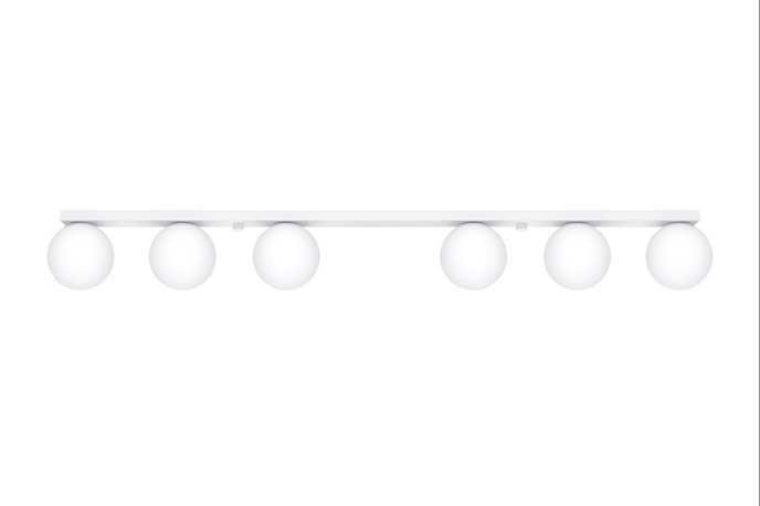 Plafond YOLI 6 vit + 6x LED-lampa G9 4000K kall 4,5W 460lm