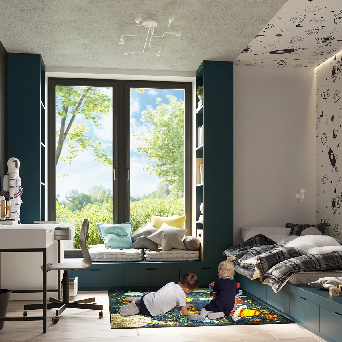 HECTOR 8 ljuskrona vit