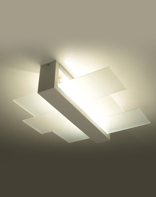 Plafond FENIKS 2 vit + 2x LED-lampa E27 3000K varm 7,5W 620lm