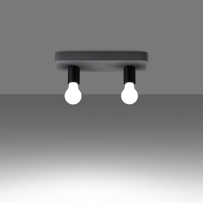 Plafond TAVO 2 + 2x LED-lampa E27 3000K varm 7,5W 620lm