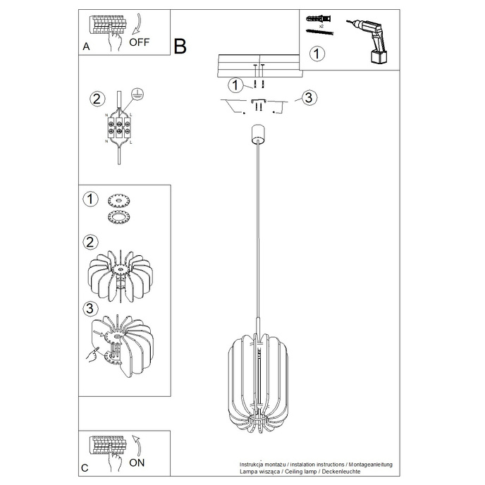 Pendellampa MULA 27 beige