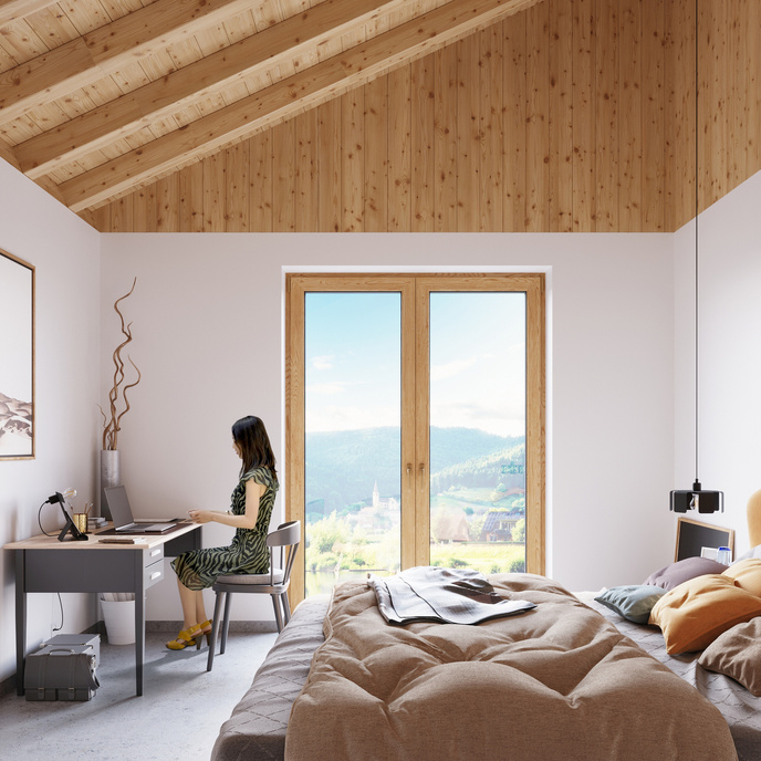 Skrivbordslampa INCLINE svart + 1x LED-lampa E27 3000K varm 7,5W 620lm