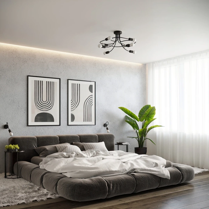 Vägglampa LEVAR svart