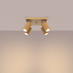 Plafond KARBON 4 guld + 4x LED-lampa GU-10 4000K Kall 7W 530lm