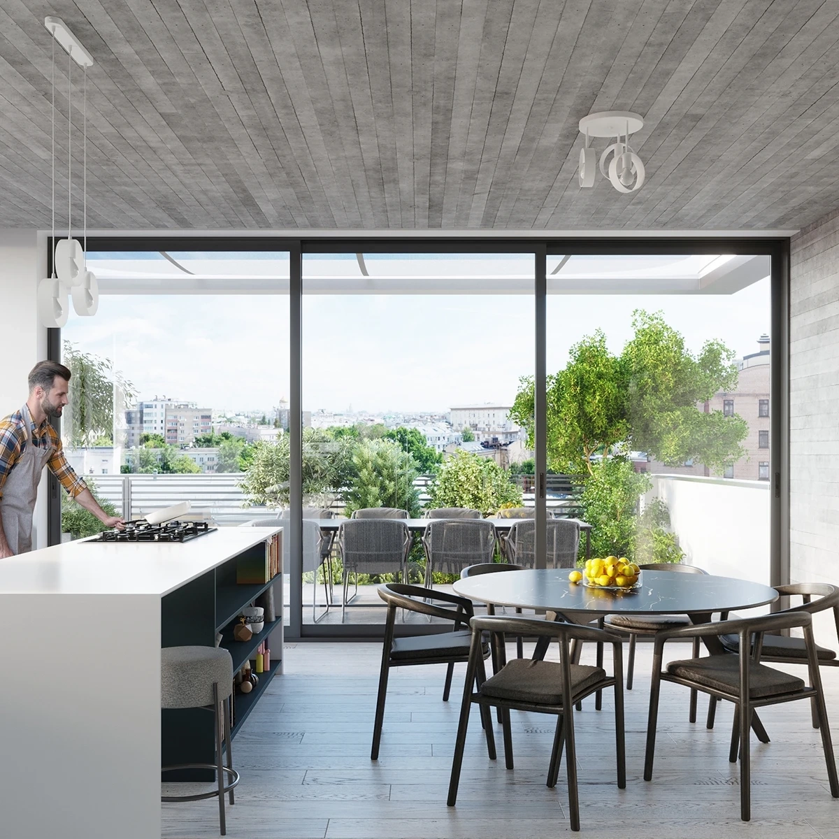 TITRAN 3 taklampa vit