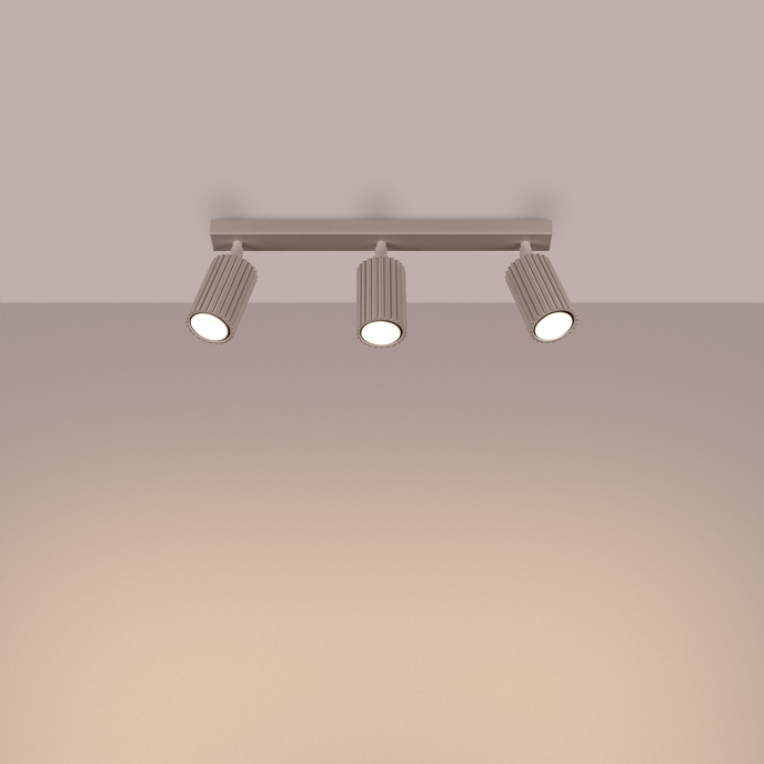 Taklampa KARBON 3L taupe