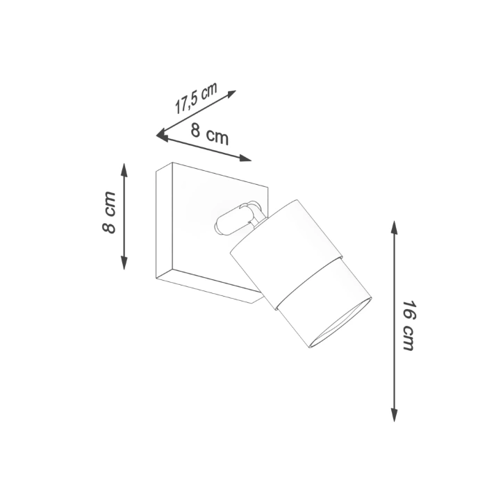 Vägglampa NERO svart/guld