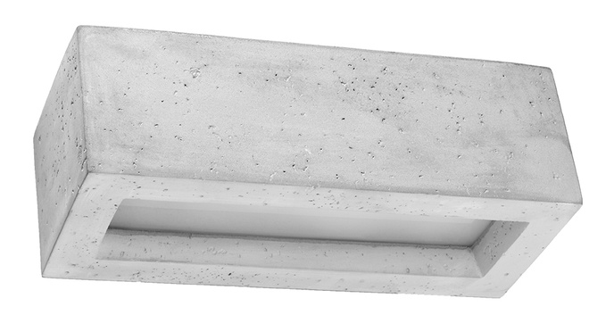 Vägglampa VEGA 30 betong + 1x LED-lampa E27 4000K Cold 7,5W 650lm