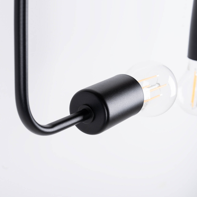 Ljuskrona VECTOR 8 svart + 8X LED-lampa E27 3000K 7W 760lm