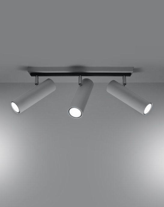 Plafond DIREZIONE 3 vit + 3x LED-lampa GU-10 4000K kall 7W 630lm