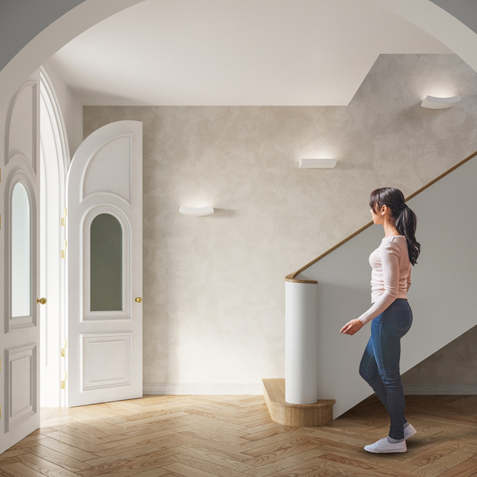 Keramisk vägglampa TAUGAN vit + 2x LED-lampa G9 4000K kall 4,5W 530lm