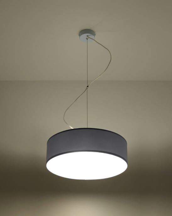 Pendellampa ARENA 35 GREY + 2x LED-lampa E27 3000K varm 7,5W 620lm