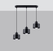 SAVAR 3 pendellampor svart + 3x LED-lampa E27 3000K varm 7,5W 620lm