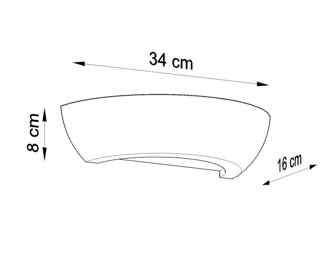 Keramisk vägglampa OSKAR vit + 1x LED-lampa E27 3000K varm 7,5W 620lm