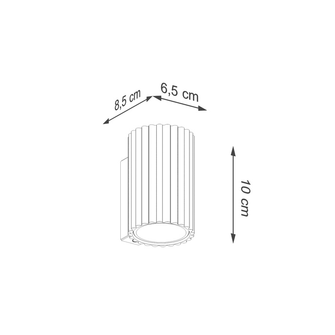 Vägglampa KARBON 10 taupe