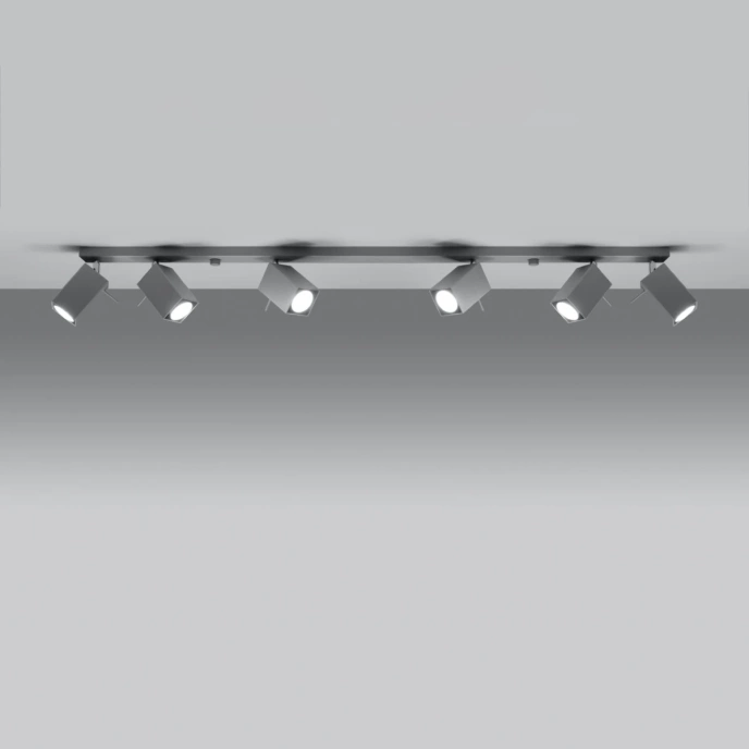 Taklampa MERIDA 6L grå