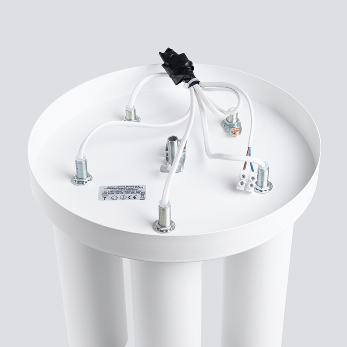 Plafond LAGOS 5P vit + 5x LED-lampa GU-10 3000K varm 7W 510lm