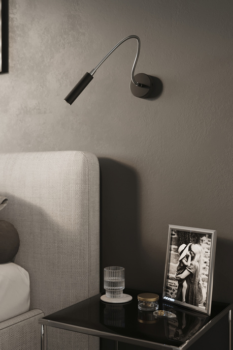 Vägglampa AXIL svart + 1x LED-lampa G9 3000K varm 4,5W 510lm
