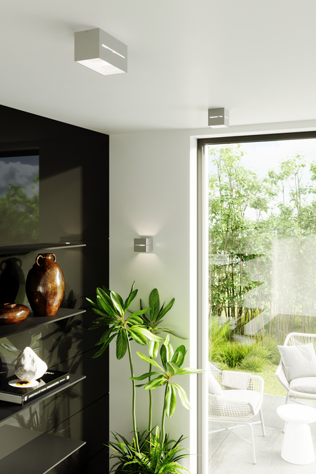 Plafond LOBO MAXI grå + 2x LED-lampa G9 4000K kall 4,5W 530lm