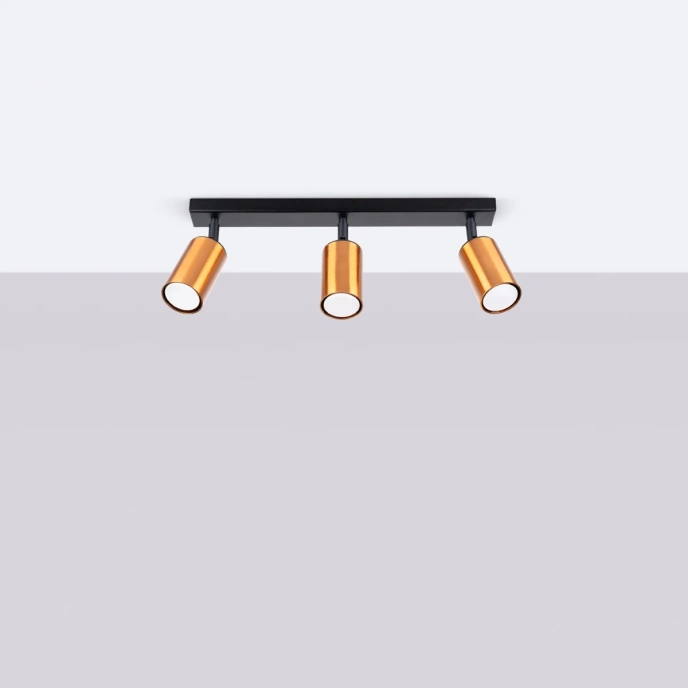 Plafond WINX 3 svart/koppar