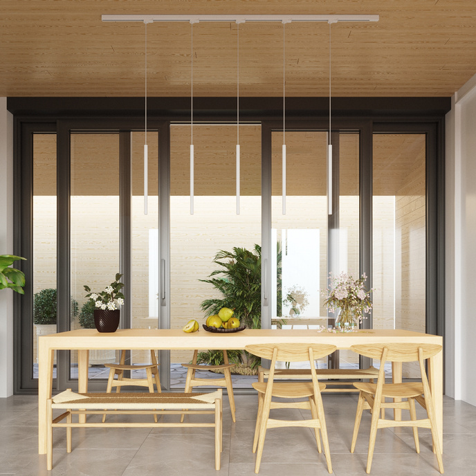 Pendellampa, 5-punkts, 3-fas strömskenesystem, PASTELO 