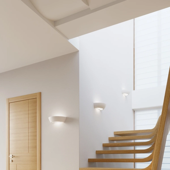 Keramisk vägglampa OSKAR vit