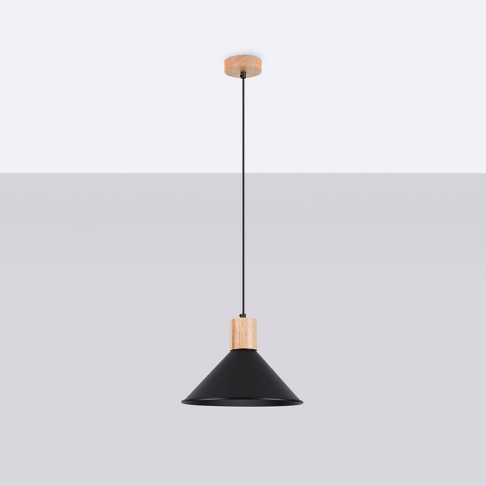 JAGA taklampa svart + 1x LED-lampa E27 4000K Cold 7,5W 690lm