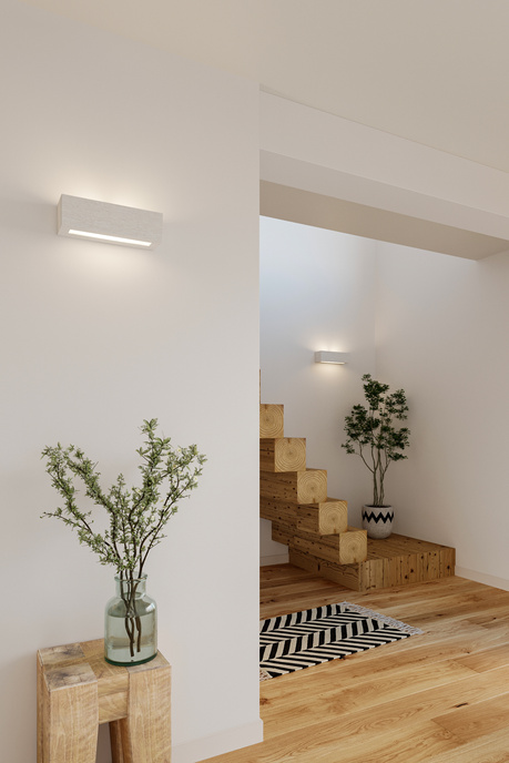 Keramisk vägglampa VEGA vit + 1x LED-lampa E27 3000K varm 7,5W 620lm