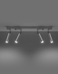 Plafond EYETECH 4 vit + 4x LED-lampa G9 4000K kall 4,5W 530lm