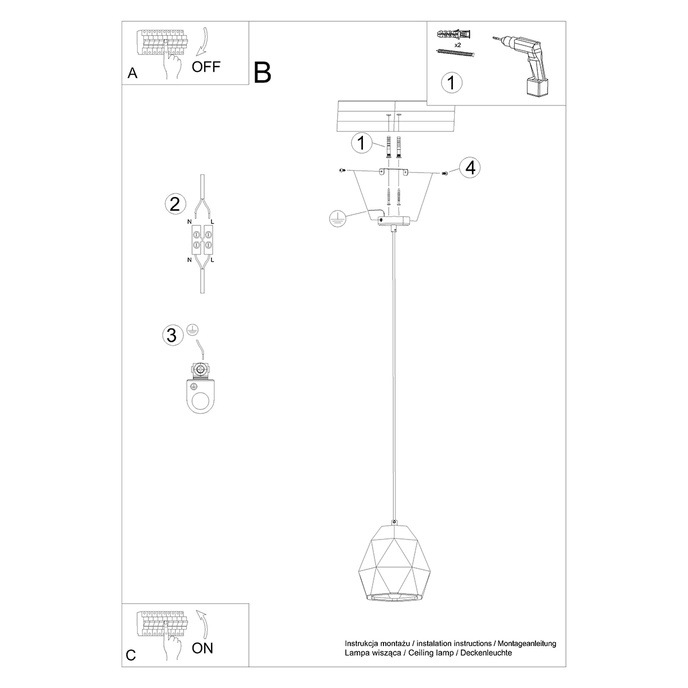 MINT taklampa i keramik