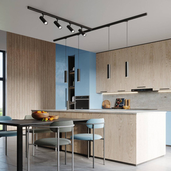 Taklampa/pendel, 8 spotlights, 3-fas strömskenor, DIREZIONE/LAGOS