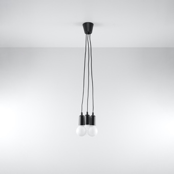 Pendel lampa DIEGO 3 svart