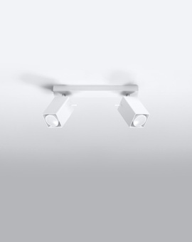 Plafond MERIDA 2 vit + 2x LED-lampa GU-10 3000K varm 7W 620lm