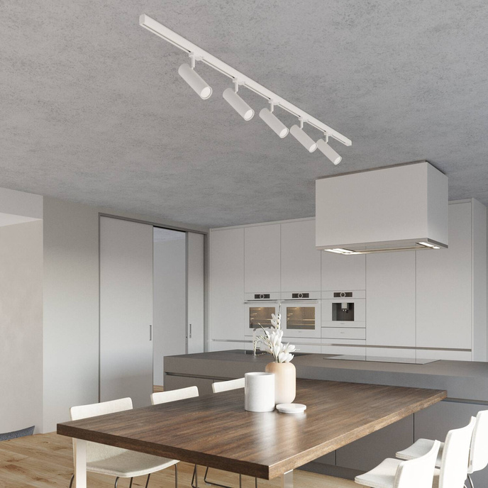 Taklampa, 5 punkter, 3-fas strömskenor, DIREZIONE