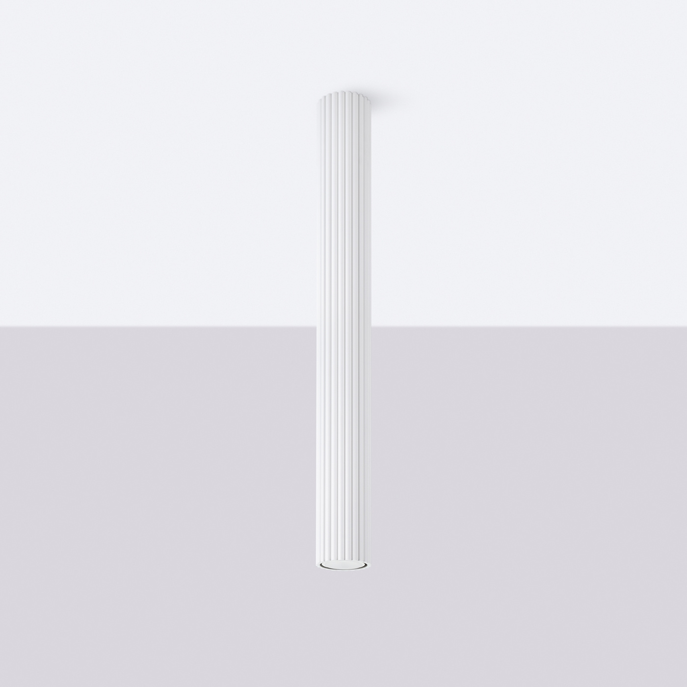 Plafond KARBON 60 vit + 1x LED-lampa GU-10 4000K Kall 7W 530lm