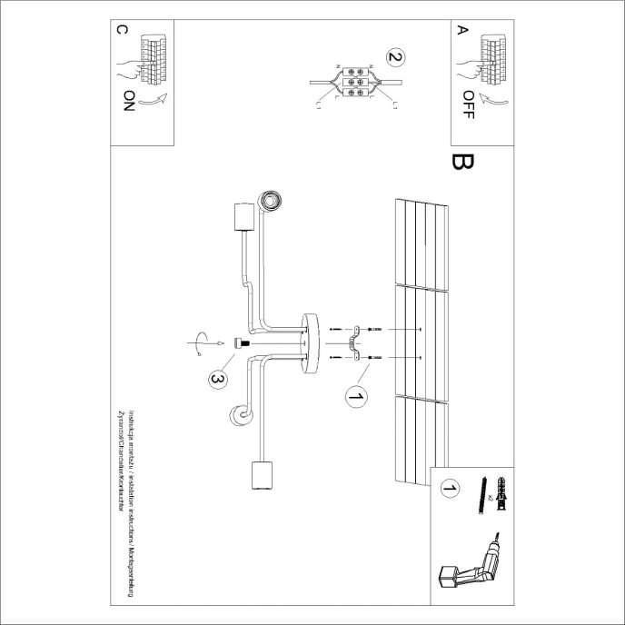 TIMBO 4 ljuskrona svart