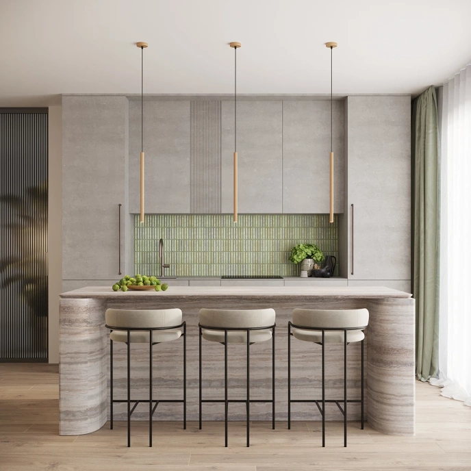 ARCHE 3P pendellampa i guld