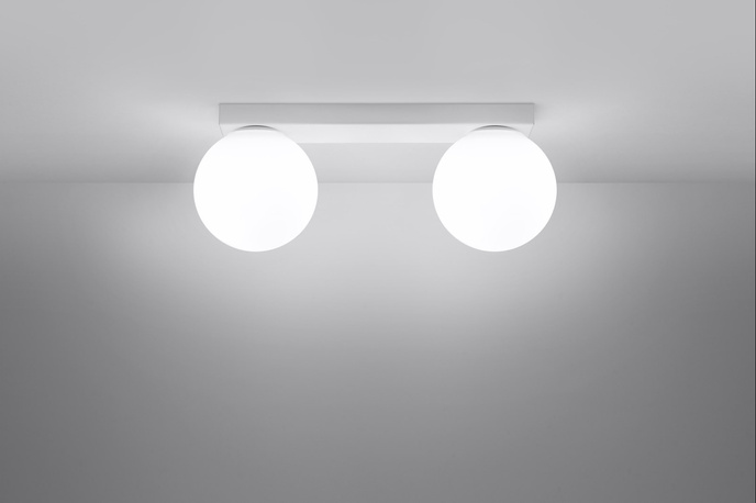 Plafond YOLI 2 vit + 2x LED-lampa G9 3000K varm 4,5W 450lm