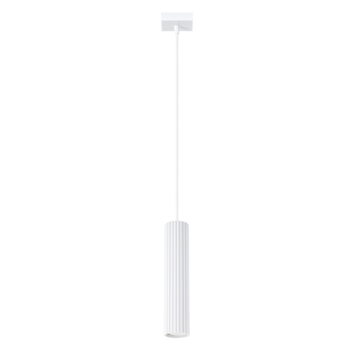 Pendellampa KARBON 1 vit + 1x LED-lampa GU-10 4000K Cold 7W 530lm