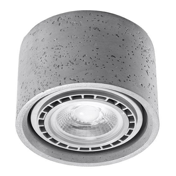 Plafond BASIC 1 betong + 1x LED-lampa GU10 AR111 4000K COLD 12W 850lm